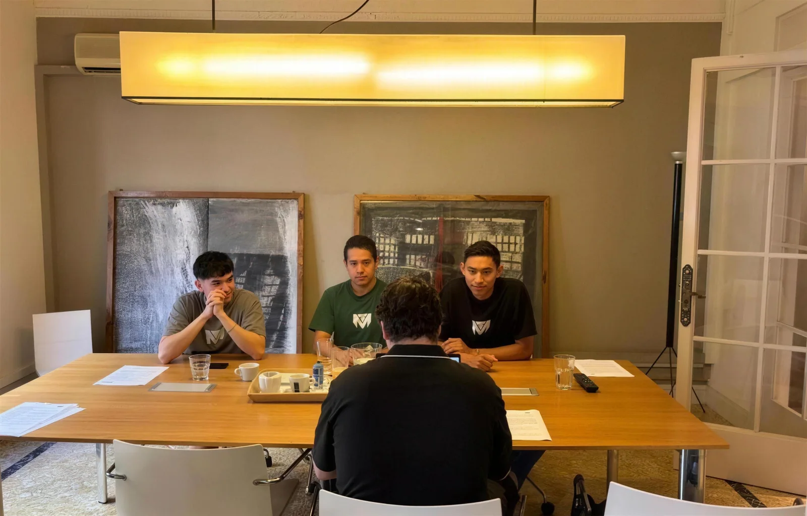 Meeting in the office meeting room
