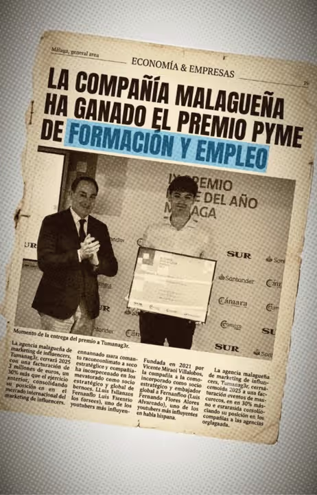 Agency video about the Training and Employment runner-up recognition at the 2025 Málaga SME awards